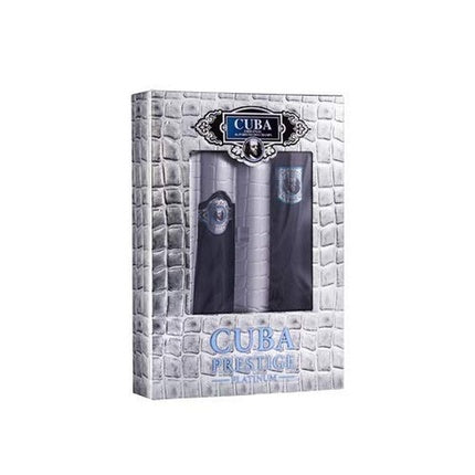 Set Cadou Parfum Cuba Prestige Platinum pentru Bărbați 3.0 + 1.17 fl.oz.