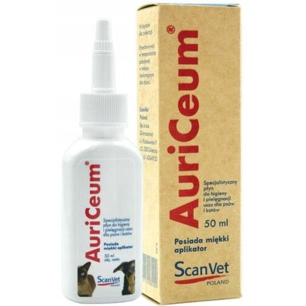 Soluție pentru curățarea urechilor, Scanvet Auriceum, pentru câini și pisici, 50ml