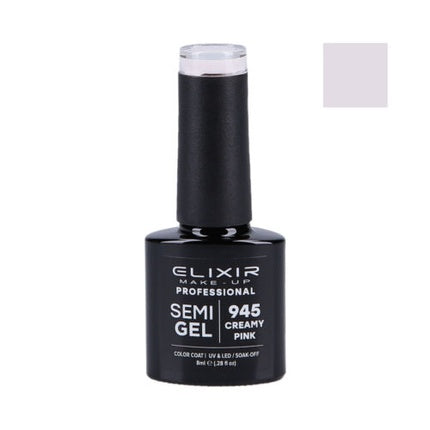 Culoare de unghii, Elixir Hybrid Nail Polish 945, 8ml, roz pal mat