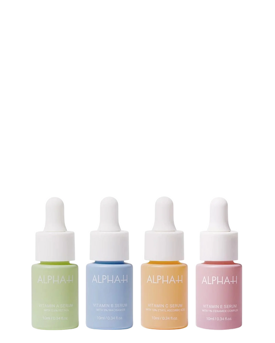 Set seruri pentru față Alpha-H Vitamin A + Vitamin B + Vitamin C + Vitamin E, 4 x 10 ml