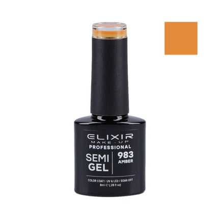 Lac unghii, Elixir, Semi Gel, 983, chihlimbar