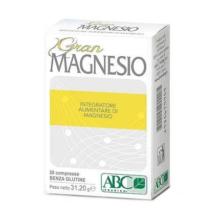 Integrator Alimentar cu Magneziu, A.B.C. Trading Srl, Gran Magnesio, 30 comprimate, fără gluten