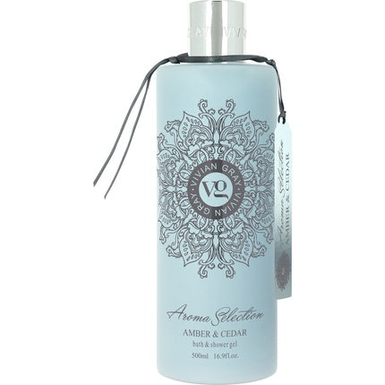 Gel de duș, Vivian Gray, Amber & Cedar, 500ml
