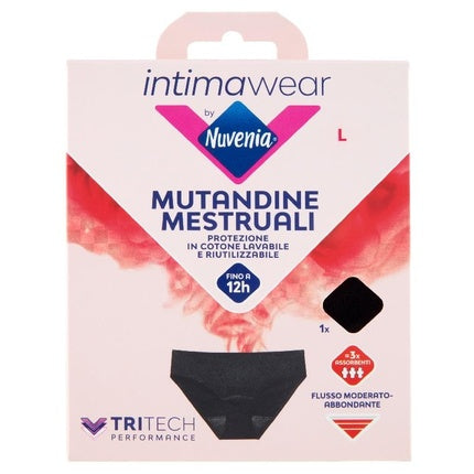 Pantaloni Mestruali, Intimawear by Nuvenia, Nero, Model L