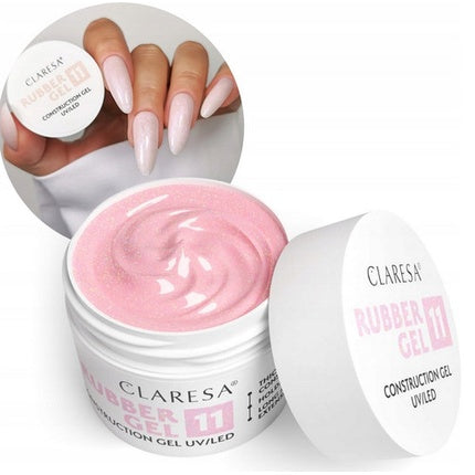 Gel de construcție Claresa Rubber Gel 12g roz pal