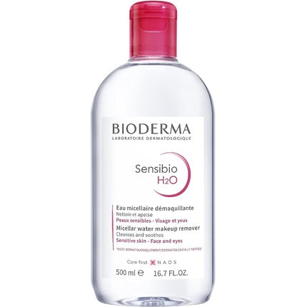 Apa micelară, Bioderma Sensibio H2O, cu pompă, 500ml