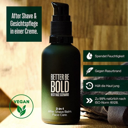 Cremă Hidratantă After Shave & Facială cu Extract de Magnolie și Acid Hialuronic, Better Be Bold, 200g