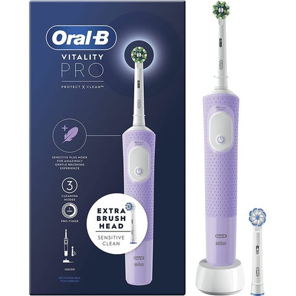 Periuță de dinți electrică Oral-B Vitality Pro CrossAction, Liliac