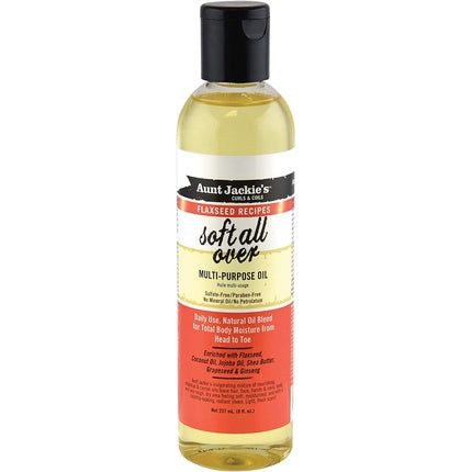 Ulei multi-pentru toate părțile corpului, Aunt Jackie's, Flaxseed Soft All Over Multi-Purpose Oil, 237ml