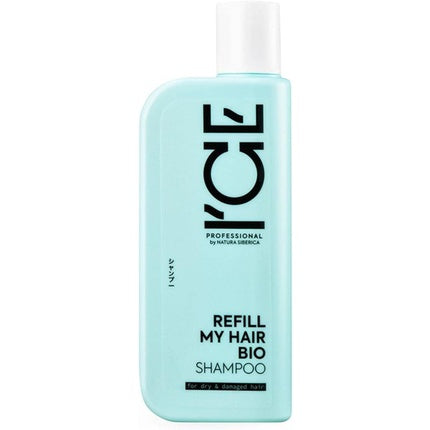 Șampon Natura Siberica Ice Refill My Hair Bio, pentru păr uscat și deteriorat, 250ml, albastru deschis