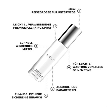 Spray curățare, Lelo, 60ml, alb