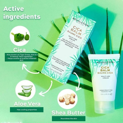 Cremă multiutilizare, Revolution Beauty, Cica Balm, 40ml, alb