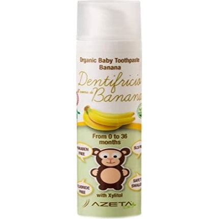 Pastă de dinți copii, Azeta Bio Organic, Aromă de banană, 50ml