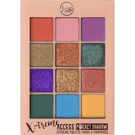 Paleta de ochi J. Cat Beauty - Pops of Paparazzi, 12 culori cu strălucire