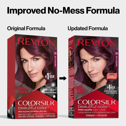 Vopsea de păr, Revlon, Colorsilk, vișiniu
