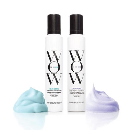 Spumă stilizare Color Wow Control, tonifiere albastră, 200ml