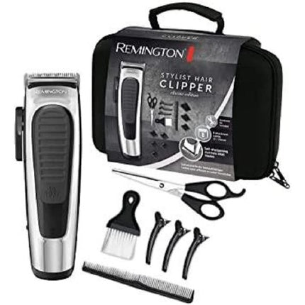 Mașină de tuns păr Remington Stylist Hair Clipper Classic Edition HC450, argintiu și negru