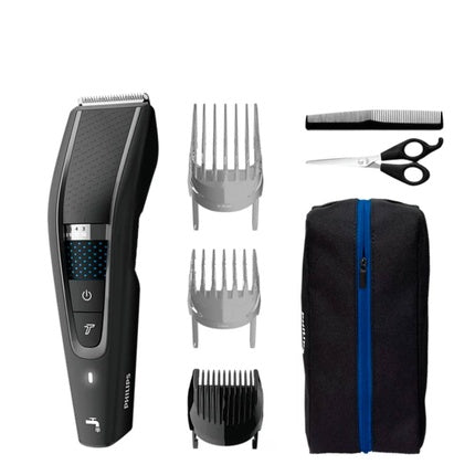 Trimmer păr și barbă, Philips HC5632, negru, carcasă moale