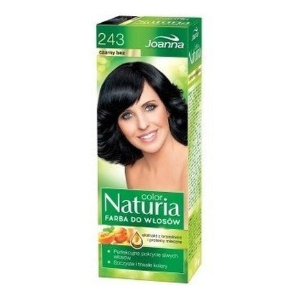 Vopsea de păr Joanna Naturia Color, 243, negru intens, 40g