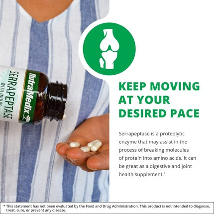 Enzime digestive, NutraMedix, Serrapeptase, Capsule vegetale