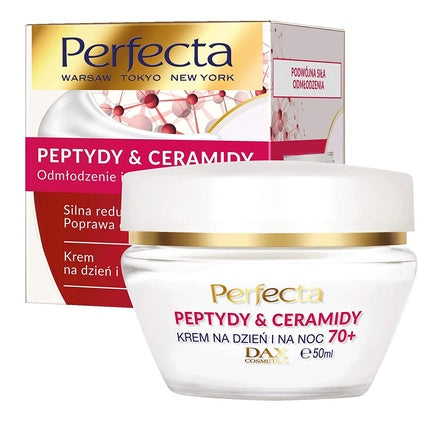 Cremă de zi Perfecta Peptide I Ceramidy Day and Night Cream 70+, alb, capacitate 50ml
