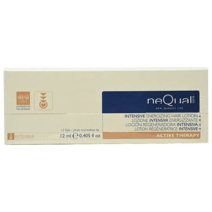 Loțiune pentru păr, Ever Ego Italy neQual Intensive Energizing Hair Lotion, 12 fiole x 0.33 oz