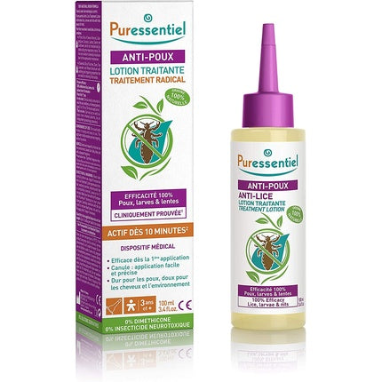 Loțiune Anti-Păduchi, Puressentiel, 100 ml, pipetă aplicator, formulă naturală