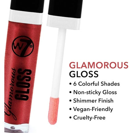 Gloss de Buze, W7, Glamorous Gloss, roșu