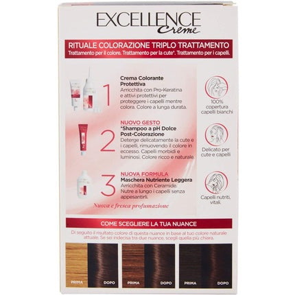 Vopsea de păr, L'Oréal, Excellence Cream, Castaniu Închis N3