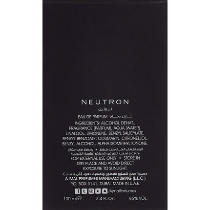 Parfum barbatesc, Ajmal, Neutron, 100 ml