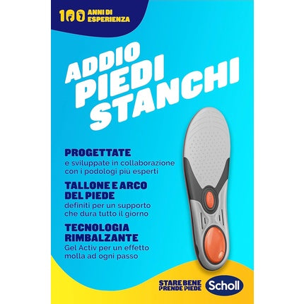 Tălpi interioare Scholl Liquiflex, spumă memorie, gri-portocaliu