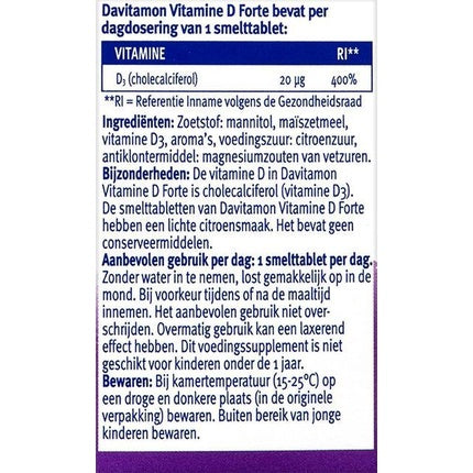 Vitamine, Davitamon, D3 Forte, 75 tablete