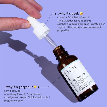 Serum hidratant, Geek & Gorgeous, 101 Stress Less, 30ml