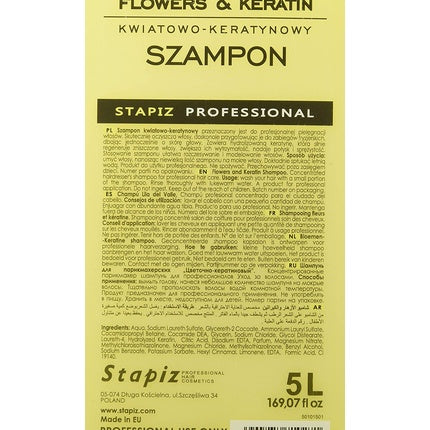 Șampon, Stapiz, Keratin Floral, 5000ml, galben