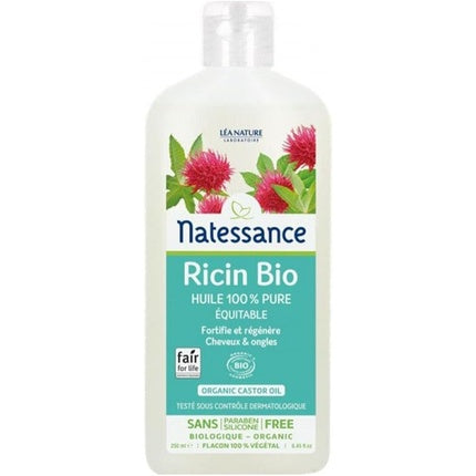 Ulei de Ricin Bio, Natessance, 250ml, Ambalaj Plastic