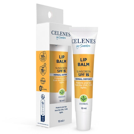 Balsam de buze Celenes Herbal Lip Balm SPF 15, 10 ml, protecție solară