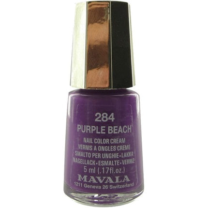 Smalti pentru unghii Mavala Mini Nail Polish Long Lasting Color Purple Beach, 43 ml