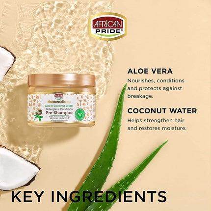 Pre-Shampoo African Pride Moisture Miracle Aloe & Coconut Water 12oz