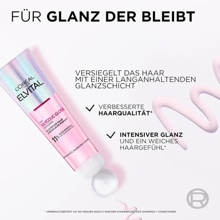 L'Oréal Paris Elvital Glycolic Gloss, Balsam pentru păr plictisitor și fără viață, 150ml