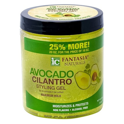 Gel de Stilare Fantasia IC Naturals cu Avocado și Cilantro, 20oz - Pachet de 3