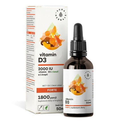 Picături Vitamina D3 Aura, Forte, 50ml