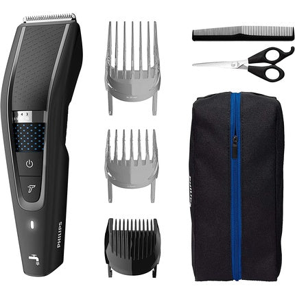 Trimmer păr și barbă, Philips HC5632, negru, carcasă moale