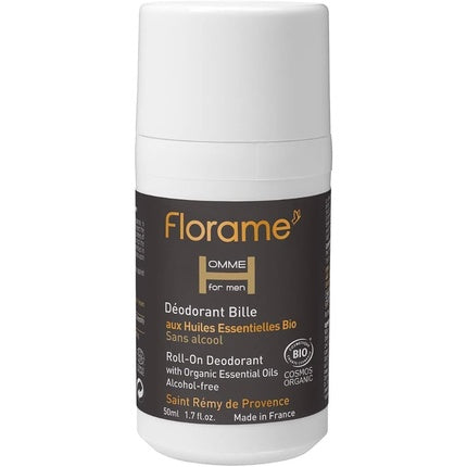 Deodorant Roll-on Florame OMME cu uleiuri esențiale bio, 50ml