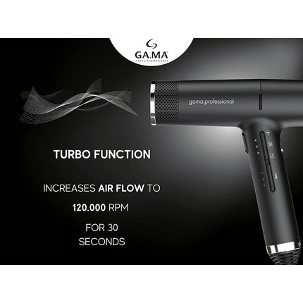 Uscător de păr, Ga.Ma Italy Professional, IQ2, 2000W, negru