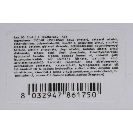 Vopsea păr, Fanola Oro Therapy Color Keratin 7.34, Blond Auriu, 100ml