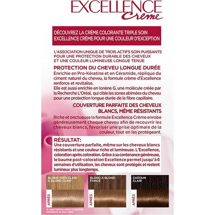 Vopsea Păr L'Oréal Paris Excellence Crème 7.30 Blond Auriu, 259 g