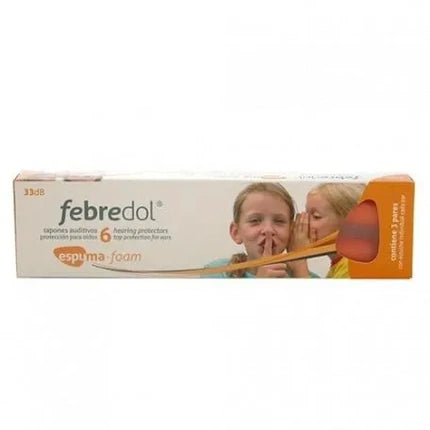 Șepci auditive Febredol Foam, Spumă, 6 unități, Alb/Negru