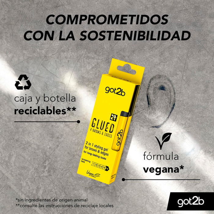 Gel de fixare pentru sprâncene și conturul părului got2b Glued 2in1, fixare puternică, 16 ml