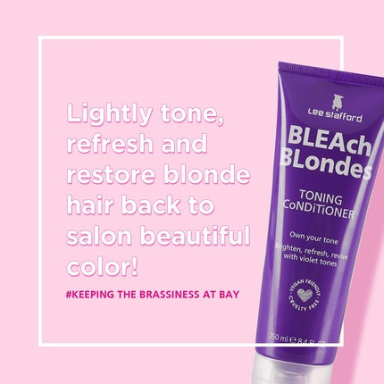Condiționator Lee Stafford Bleach Blondes Purple Toning, 250 ml, violet