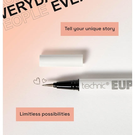 Eyeliner Technic Euphoria Lichid Metalic, 0.8ml, gri metalizat